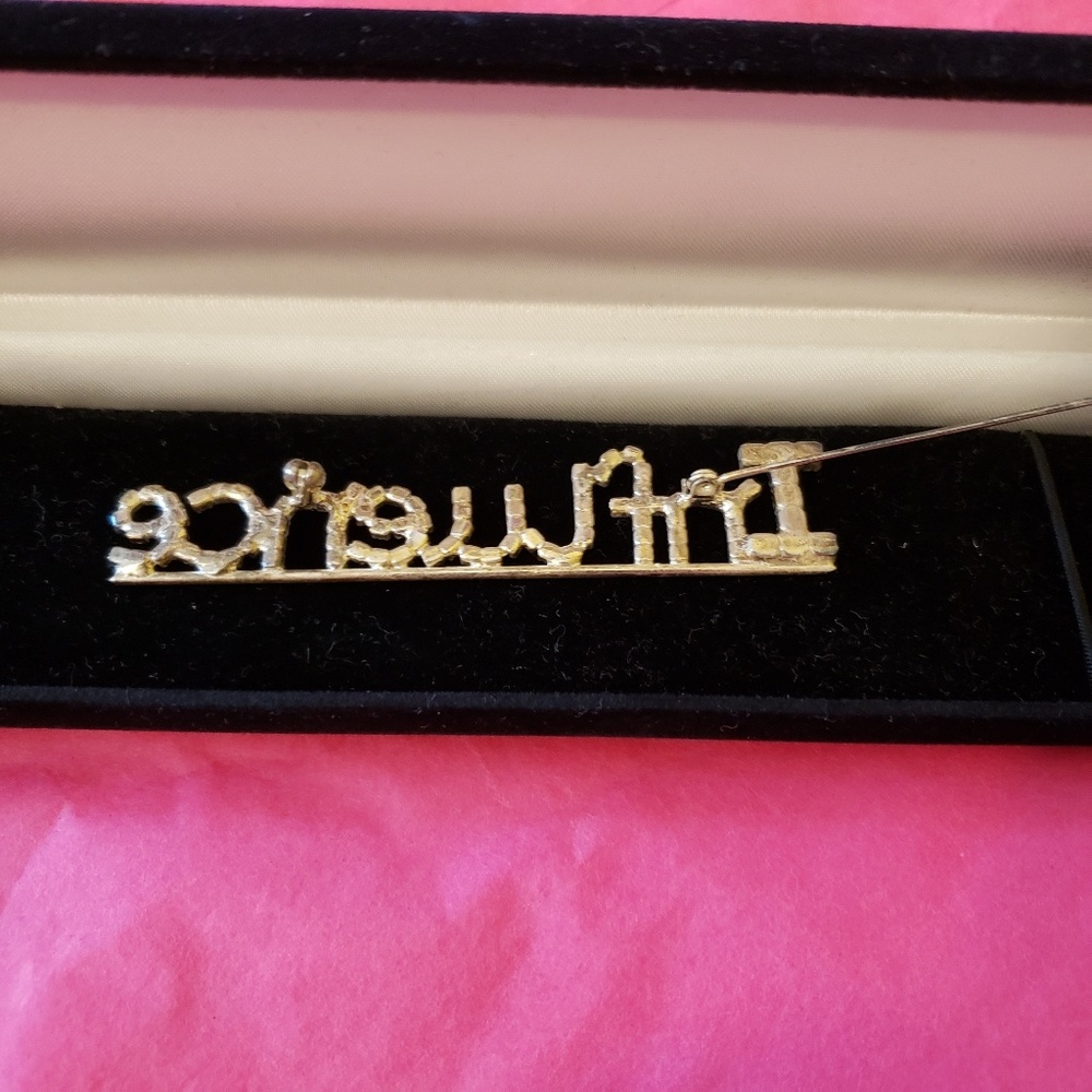 "Influence" Rhinestone Pin - Picture 3 of 7